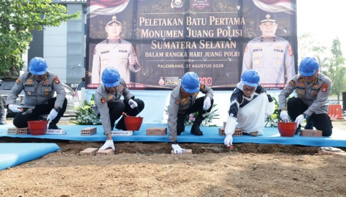 Kapolda Sumsel Pimpin Peletakan Batu Pertama Monumen Juang Polisi Sumatera Selatan