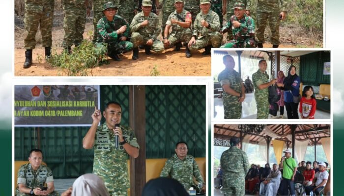 Tim Penyuluhan Karhutla Turun ke Gandus, Kodim 0418 Palembang Perkuat Edukasi Pencegahan Kebakaran