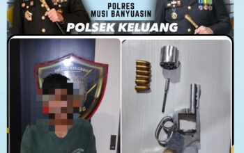 Polisi Amankan Seorang Pria Diduga Miliki Senjata Api Rakitan dan Amunisi di Keluang
