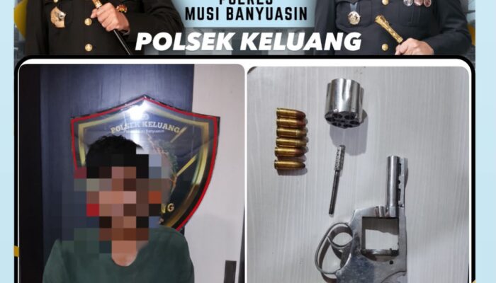 Polisi Amankan Seorang Pria Diduga Miliki Senjata Api Rakitan dan Amunisi di Keluang