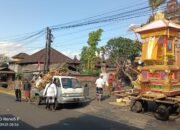 Bhabinkamtibmas Desa Batannyuh Polsek Marga Pengamanan Upacara Ngaben
