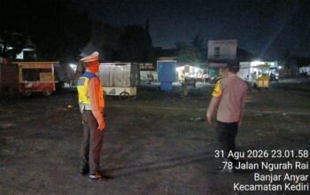Polsek Kediri Polres Tabanan Laksanakan Patroli Malam Hari, Tekan Cegah 3C (Curat, Curas, Curanmor) dan Kejahatan Jalanan