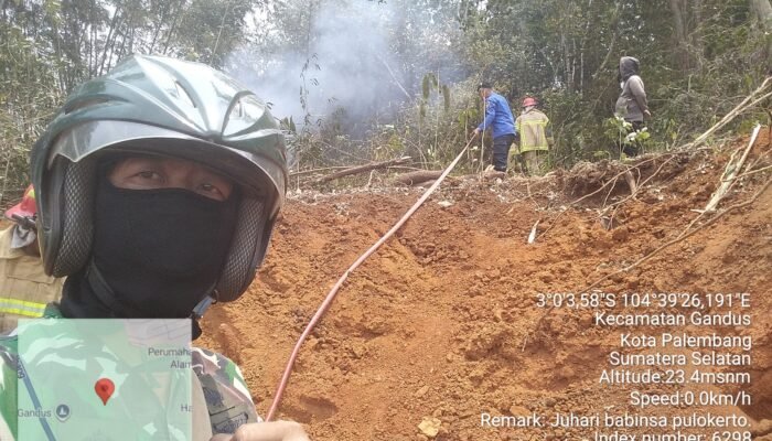 Kebakaran Lahan Seluas 5.000 Meter Persegi Terjadi di Gandus Palembang