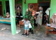 Tingkatkan Kesehatan Anak dan Cegah Stunting, Babinsa Koramil 0808/22 Wonodadi Dampingi Posyandu ILP Di Desa Kebon Agung