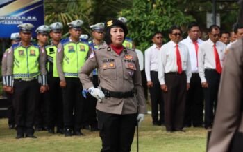 Polwan Polres Tabanan Tampil Profesional sebagai Perangkat Upacara Haornas ke-43 Tahun 2026