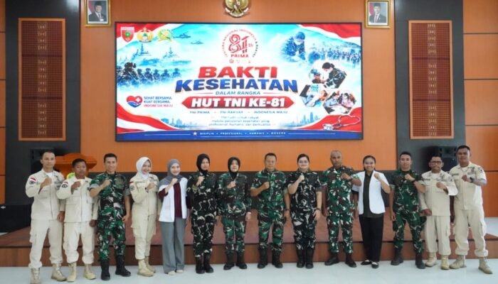 Jelang HUT ke-81 TNI, Korem 143/HO Gelar Bakti Sosial Kesehatan dan Pelatihan Bantuan Hidup Dasar