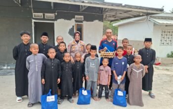Polda Sumsel Perkuat Kepedulian Sosial, Polres OKU Timur Berbagi dengan Anak Yatim