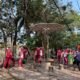 Dukung Program Nasional, Polres Muara Enim Pimpin Aksi Bersih-Bersih di Taman Adipura