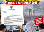 Pelajar TK/SD/SMP Sederajat Di Kota Palembang, Laksanakan PJJ Di Rumah Mulai 9 September 2026
