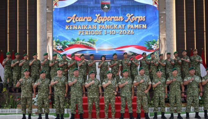 Pangdam XIX/Tuanku Tambusai Pimpin Kenaikan Pangkat 41 Perwira Menengah, Tegaskan Amanah dan Tanggung Jawab Pengabdian