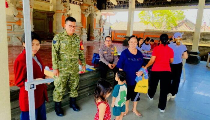 Babinsa dan Bhabinkamtibmas Dampingi Posyandu Balita di Banjar Sakih, Upaya Cegah Stunting