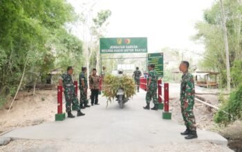 Tim Wasrik Itdam V/Brawijaya Tinjau Proyek Pembangunan Jembatan Di Wilayah Kodim 0808/Blitar