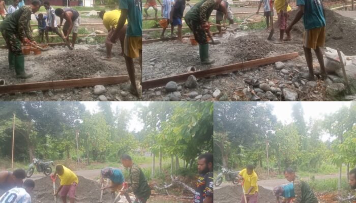 Satgas TMMD ke-130 Kodim 1808/Mansel Bersama Masyarakat Gotong Royong, Pekerjaan Berat Terasa Ringan