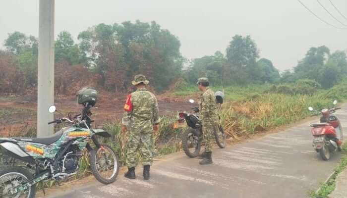 Satgas Karhutla Kodim 0418/Palembang Patroli di Talang Jambe dan Karya Baru, Hotspot Nihil