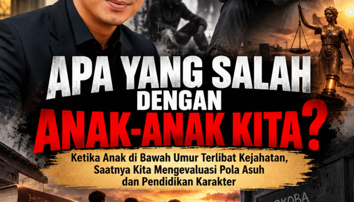 APA YANG SALAH DENGAN ANAK-ANAK KITA?  Ketika Anak di Bawah Umur Terlibat Kejahatan, Saatnya Kita Mengoreksi Pola Asuh, Pendidikan Karakter, dan Tanggung Jawab Bersama